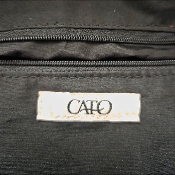 Cato Black Studded Shoulder Bag – Man-Made Materials – Repaired – 15"x14" - Picture 5 of 10